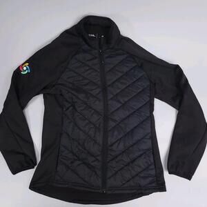 ANTIGUA Black Windbreaker Jacket Womens MED Outdoor 2023 WBC Baseball Athleisure